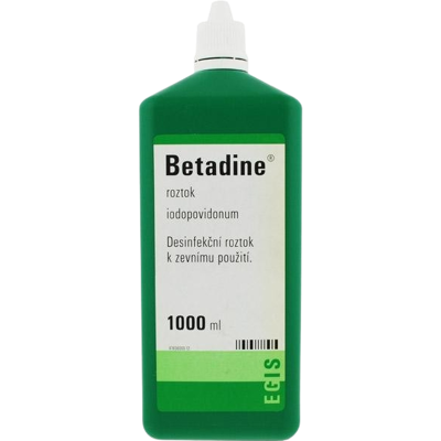 Betadine 100 mg/ml Zelený kožní roztok - dezinfekční prostředek Betadine 100 mg/ml Zelený kožní roztok - dezinfekční prostředek