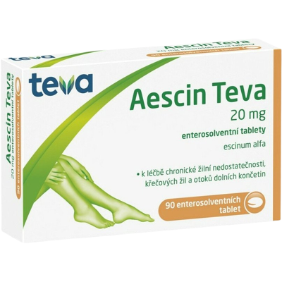 Teva Aescin 20mg 90 tablet - Tableta Teva Aescin 20mg 90 tablet - Tableta
