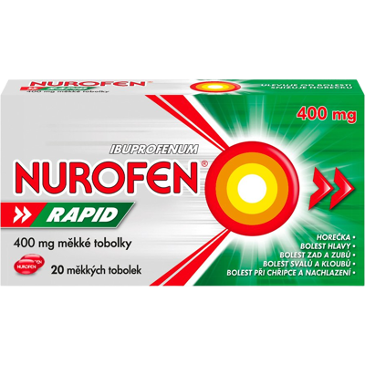 NUROFEN Rapid 400 mg 20 měkkých tobolek NUROFEN Rapid 400 mg 20 měkkých tobolek