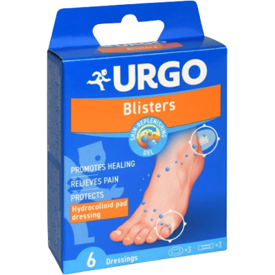 URGO Blisters Na puchýře hydrokoloidní náplast 6 ks URGO Blisters Na puchýře hydrokoloidní náplast 6 ks