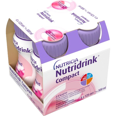 NUTRIDRINK Compact s příchutí jahodovou 4 x 125 ml NUTRIDRINK Compact s příchutí jahodovou 4 x 125 ml