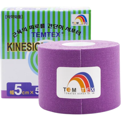 TEMTEX kinesio tape Classic, fialová tejpovací páska 5cm x 5m TEMTEX kinesio tape Classic, fialová tejpovací páska 5cm x 5m