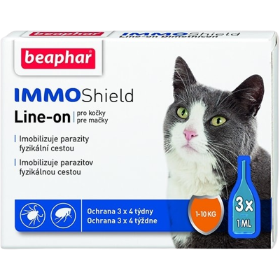 BEAPHAR Line-on Immo Shield kočka 3 x 1 ml BEAPHAR Line-on Immo Shield kočka 3 x 1 ml