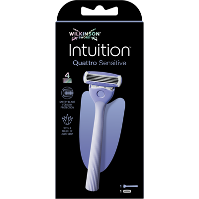 WILKINSON SWORD Intuition Quattro Sensitive Holicí strojek + náhradní hlavice WILKINSON SWORD Intuition Quattro Sensitive Holicí strojek + náhradní hlavice