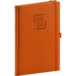 PRESCO Týdenní diář Catanella 2024, oranžový, 15 × 21 cm
