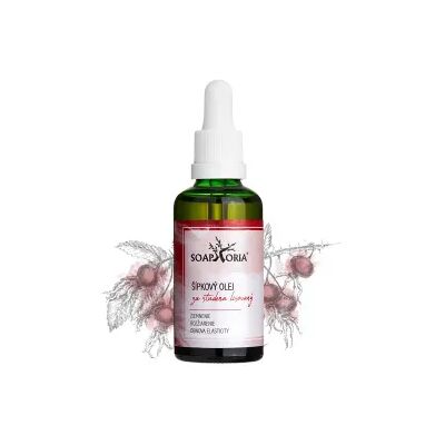 Soaphoria Šípkový olej 50ml nepriehľadné sklo s pipetou Soaphoria Šípkový olej 50ml nepriehľadné sklo s pipetou