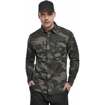 košile pánská BRANDIT - Men Shirt Slim Darkcamo - 4005/4 M - Zelená - male košile pánská BRANDIT - Men Shirt Slim Darkcamo - 4005/4 M - Zelená - male