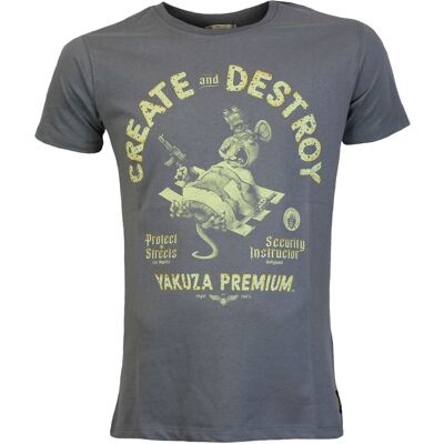 tričko hardcore pánské - Grey - YAKUZA - 3701_grey XL - Šedá - male tričko hardcore pánské - Grey - YAKUZA - 3701_grey XL - Šedá - male