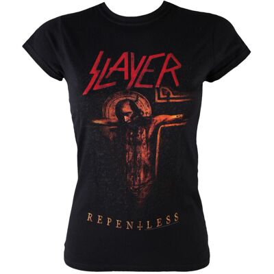 Tričko metal dámské Slayer - Repentless Crucifix - ROCK OFF - SLAYTEE28LB S - Černá - female Tričko metal dámské Slayer - Repentless Crucifix - ROCK OFF - SLAYTEE28LB S - Černá - female