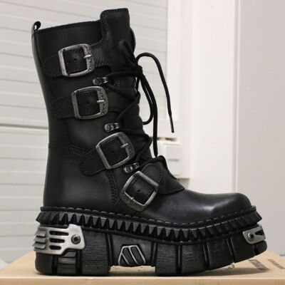 boty NEW ROCK - CRUST NEGRO, TOWER CASCO NEGRO 36 - Černá - unisex boty NEW ROCK - CRUST NEGRO, TOWER CASCO NEGRO 36 - Černá - unisex