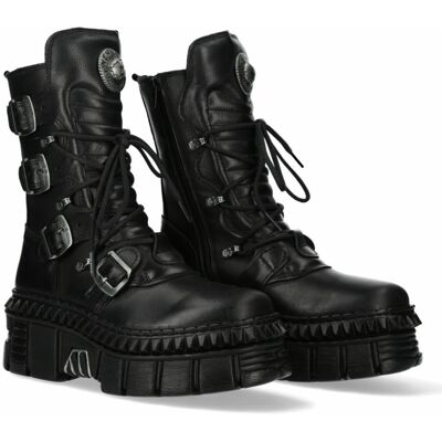 boty NEW ROCK - CRUST NEGRO, CRUST NEGRO, TOWER 39 - Černá - unisex boty NEW ROCK - CRUST NEGRO, CRUST NEGRO, TOWER 39 - Černá - unisex