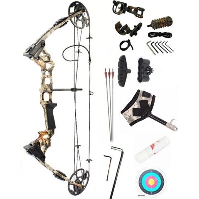 Jinx Nastavitelný kladkový luk Dreamer Camo 20-70 lbs s kompletním příslušenstvím 30" Jinx Nastavitelný kladkový luk Dreamer Camo 20-70 lbs s kompletním příslušenstvím 30"
