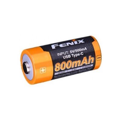 Dobíjecí FENIX USB-C baterie 16340 / ARB-L 16_800mAh Dobíjecí FENIX USB-C baterie 16340 / ARB-L 16_800mAh
