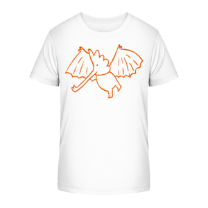 Shirtinator Dinosaur Kids Orange · Detské Bio tričko Stanley Stella Bílá