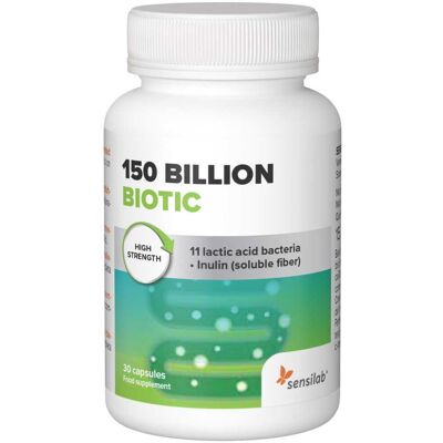 Sensilab 150 Billion Biotic – Nejvyšší koncentrace pro zdraví střev a úlevu od IBS Sensilab 150 Billion Biotic – Nejvyšší koncentrace pro zdraví střev a úlevu od IBS