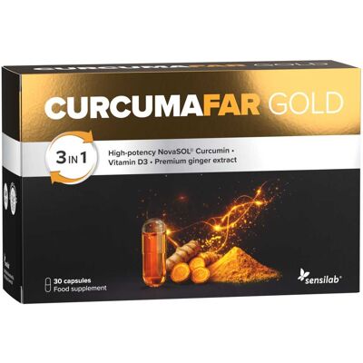 Sensilab CurcumaFAR GOLD – inovativní micelární kurkumin s technologií NovaSOL® Sensilab CurcumaFAR GOLD – inovativní micelární kurkumin s technologií NovaSOL®