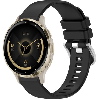 PROTEMIO RUBBER Řemínek pro Garmin Venu 3S černý PROTEMIO RUBBER Řemínek pro Garmin Venu 3S černý
