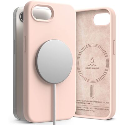 Ringke - Silicone MagSafe Case iPhone 16E - Pink Sand - Phone Case Ringke - Silicone MagSafe Case iPhone 16E - Pink Sand - Phone Case