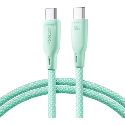 JOYROOM SA34-CC3 60W Kabel USB Typ-C / USB Typ-C 1 metr zelený JOYROOM SA34-CC3 60W Kabel USB Typ-C / USB Typ-C 1 metr zelený