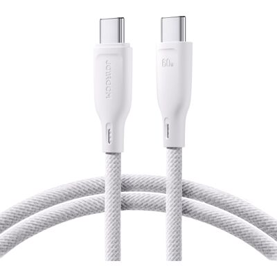 JOYROOM SA34-CC3 60W Kabel USB Typ-C / USB Typ-C 1 metr bílý JOYROOM SA34-CC3 60W Kabel USB Typ-C / USB Typ-C 1 metr bílý