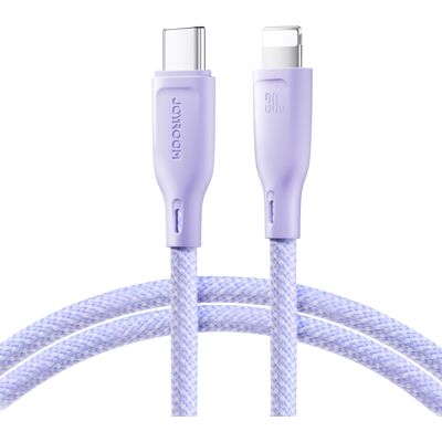 JOYROOM SA34-CL3 30W Kabel USB Typ-C / Lightning 1 metr fialový JOYROOM SA34-CL3 30W Kabel USB Typ-C / Lightning 1 metr fialový