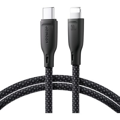JOYROOM SA34-CL3 30W Kabel USB Typ-C / Lightning 1 metr černý JOYROOM SA34-CL3 30W Kabel USB Typ-C / Lightning 1 metr černý