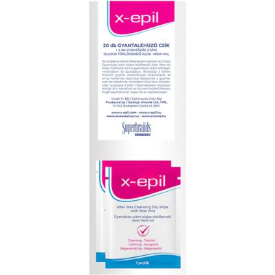 X-Epil - depilační textilní pásky 20 ks + olejové ubrousky 2 ks X-Epil - depilační textilní pásky 20 ks + olejové ubrousky 2 ks