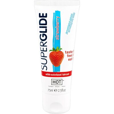 Superglide Vodní Gel s Příchutí Jahody - Gely na mazání Superglide Vodní Gel s Příchutí Jahody - Gely na mazání