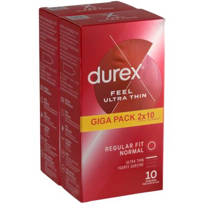 Durex Feel Ultra Thin - ultra tenké kondomy - extra citlivé - 2x10 ks Durex Feel Ultra Thin - ultra tenké kondomy - extra citlivé - 2x10 ks