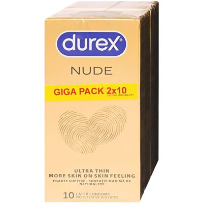 Durex Nude - extra tenký kondom (2×10 ks) Durex Nude - extra tenký kondom (2×10 ks)