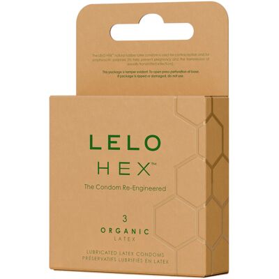 LELO Hex Organic - kondomy pro zvýšení potence - 3 ks LELO Hex Organic - kondomy pro zvýšení potence - 3 ks