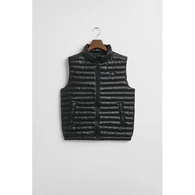 VESTA GANT SHINY LIGHT PADDED VEST BLACK 176 unisex VESTA GANT SHINY LIGHT PADDED VEST BLACK 176 unisex