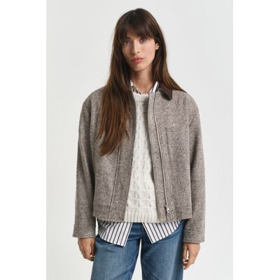 BUNDA GANT CONTRAST COLLAR WOOL JACKET DEEP BROWN M female BUNDA GANT CONTRAST COLLAR WOOL JACKET DEEP BROWN M female
