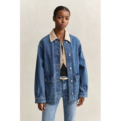 BUNDA GANT DENIM SPRING DECKER JACKET MID BLUE M female BUNDA GANT DENIM SPRING DECKER JACKET MID BLUE M female