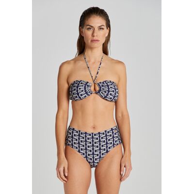 PLAVKY GANT G PATTERN BANDEAU VRCHNÍ DÍL EVENING BLUE XS female PLAVKY GANT G PATTERN BANDEAU VRCHNÍ DÍL EVENING BLUE XS female