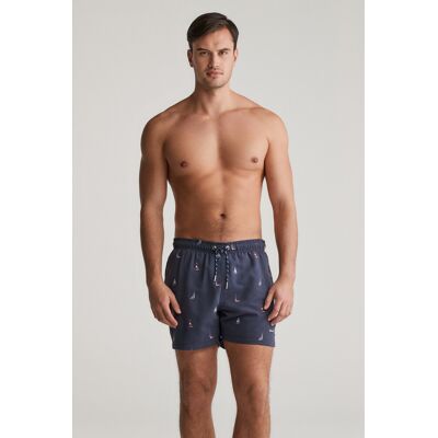 PLAVKY GANT BOAT EMBROIDERY SWIM SHORTS EVENING BLUE S male PLAVKY GANT BOAT EMBROIDERY SWIM SHORTS EVENING BLUE S male
