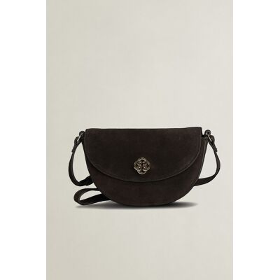 KABELKA GANT SUEDE SHOULDER BAG DEEP BROWN female KABELKA GANT SUEDE SHOULDER BAG DEEP BROWN female