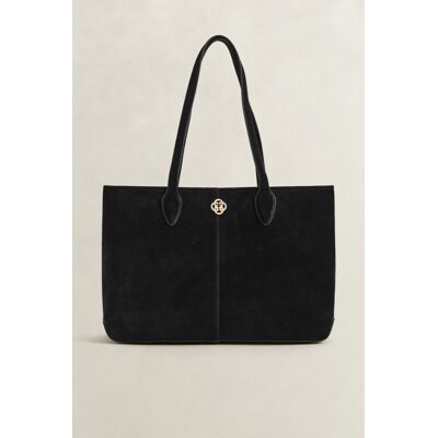 TAŠKA GANT SUEDE TOTE BAG BLACK female TAŠKA GANT SUEDE TOTE BAG BLACK female