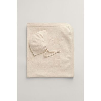 GANT - Blanket Beanie - Light Beige Melange - Dárková sada GANT - Blanket Beanie - Light Beige Melange - Dárková sada