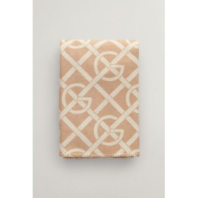 DEKA GANT G-PATTERN THROW 130X180 DRY SAND 130x180 unisex DEKA GANT G-PATTERN THROW 130X180 DRY SAND 130x180 unisex
