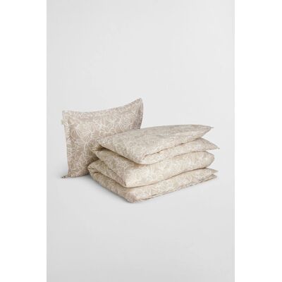 SET POVLEČENÍ NA PAPLÓN A POLŠTÁŘ GANT FLORAL SINGLE SET 140x200 TAUPE BEIGE 140x200 unisex SET POVLEČENÍ NA PAPLÓN A POLŠTÁŘ GANT FLORAL SINGLE SET 140x200 TAUPE BEIGE 140x200 unisex
