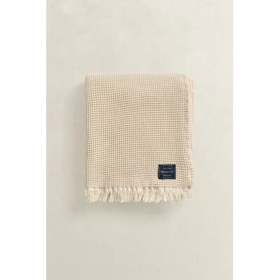 DEKA GANT COTTON WAFFLE THROW 130X200 FADED BEIGE 130x200 unisex DEKA GANT COTTON WAFFLE THROW 130X200 FADED BEIGE 130x200 unisex