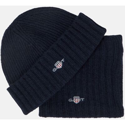 SET ČEPICE A ŠÁLA GANT BEANIE SNOOD GIFT SET EVENING BLUE S/M unisex SET ČEPICE A ŠÁLA GANT BEANIE SNOOD GIFT SET EVENING BLUE S/M unisex