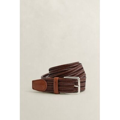 OPASEK GANT LEATHER ELASTIC BRAIDED BELT WEATHERED BROWN 100 male OPASEK GANT LEATHER ELASTIC BRAIDED BELT WEATHERED BROWN 100 male