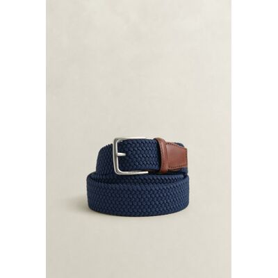 OPASEK GANT ELASTIC BRAIDED BELT CLASSIC BLUE 85 male OPASEK GANT ELASTIC BRAIDED BELT CLASSIC BLUE 85 male