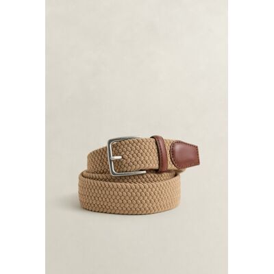 OPASEK GANT ELASTIC BRAIDED BELT WARM KHAKI 105 male OPASEK GANT ELASTIC BRAIDED BELT WARM KHAKI 105 male