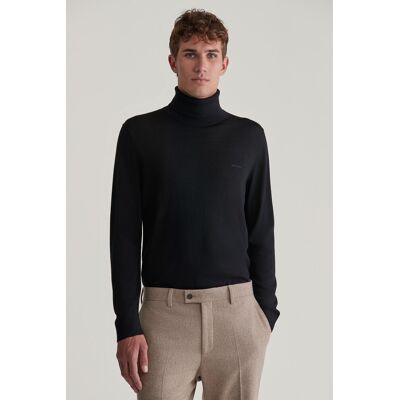 ROLÁK GANT EXTRAFINE MERINO WOOL TURTLENECK BLACK L male ROLÁK GANT EXTRAFINE MERINO WOOL TURTLENECK BLACK L male