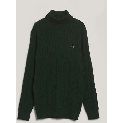 ROLÁK GANT COTTON CABLE TURTLE NECK TARTAN GREEN XXL male ROLÁK GANT COTTON CABLE TURTLE NECK TARTAN GREEN XXL male