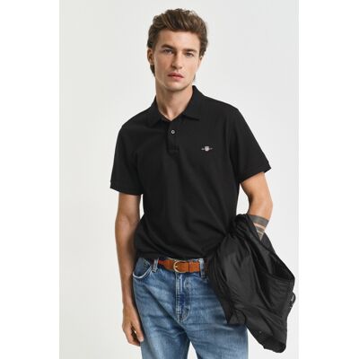 POLOKOŠILE GANT REG SHIELD SS PIQUE POLO BLACK S male POLOKOŠILE GANT REG SHIELD SS PIQUE POLO BLACK S male