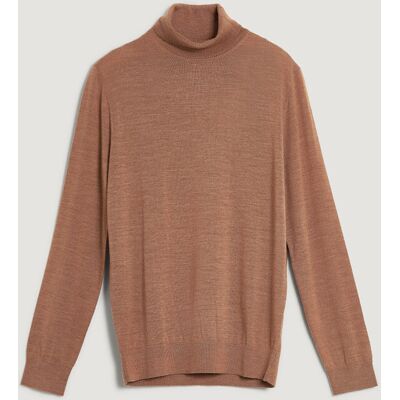 ROLÁK GANT EXTRAFINE MERINO WOOL TURTLENECK DK. SAND MELANGE S male ROLÁK GANT EXTRAFINE MERINO WOOL TURTLENECK DK. SAND MELANGE S male